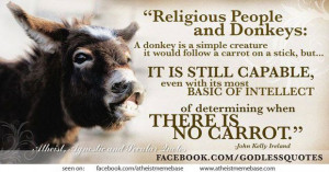 Religious people vs. donkeys