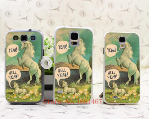 FUNNY CUTE CARTOON UNICORN QUOTE VINTAGE ROSE Hrad Style Case Cover
