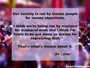 john lennon quote on insanity, insane quotes