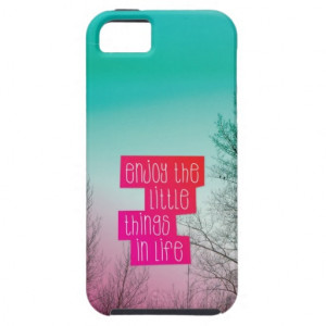 Enjoy little things quote text iphone case iPhone 5 cover