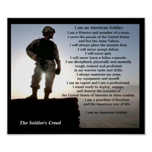 The Soldiers Creed Military Posters