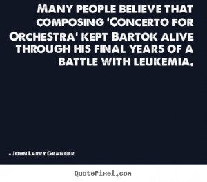 Many people believe that composing 'Concerto for Orchestra' kept ...