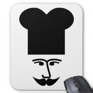 French Chef - Moustache Humour Mousemat