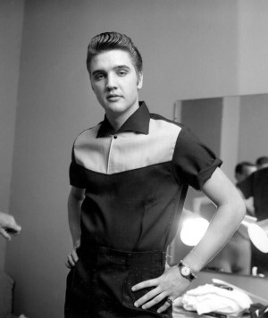 Elvis Presley backstage on the Milton Berle Show in Burbank ...
