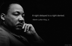 Martin Luther King quote on human rights.