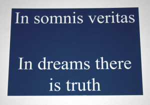 REDUCED PRICE! Inspirational Quote Postcard - In Dreams - Latin Quote