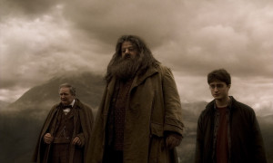 Hogwarts Professors Hagrid, Slughorn and Harry - HP:HBP