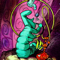 disney Alice In Wonderland caterpillar Mad Hatter queen of hearts Door ...