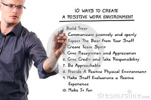 Ten ways to create a positive work environment.