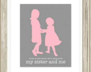 Sisters art, sisters room decor, sisters quotes, siblings wall art ...