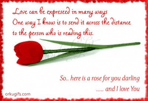 Love can be expressed in many ways.One way I know is to send it across ...