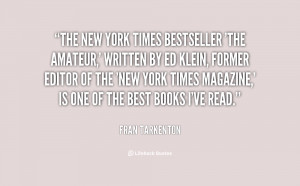 quote Fran Tarkenton the new york times bestseller the amateur 139321