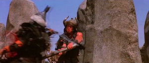 Photo of Conan , as portrayed by Arnold Schwarzenegger, in 