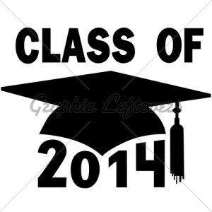 Class Of 2014 College High School Graduation Cap