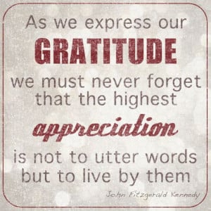 gratitude quote jfk
