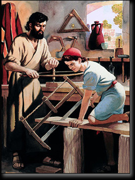 Jesus at work with Joseph