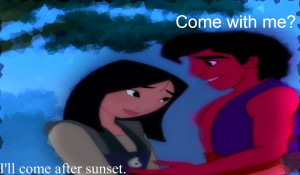 John Smith quote: Come with me? Esmeralda quote: I'll come after ...