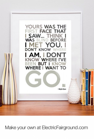 Bright Eyes Framed Quote