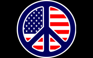 American Flag Peace Patch