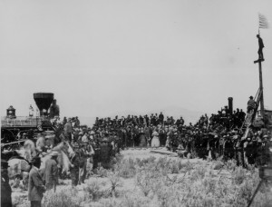 17. Joining the tracks for the first transcontinental railroad ...