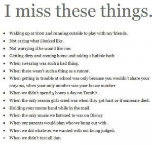missing the old times quotes