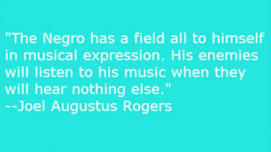 Best Black History Quotes: J.A. Rogers on Black Music