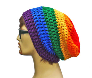 Rainbow Pride Quotes Rainbow beanie - slouch - mens