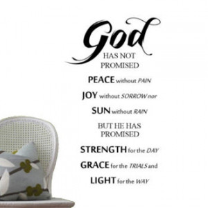 Our Products >> God Has Not Promised.....Wall Decal Quote