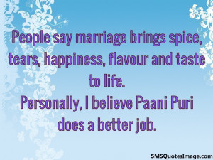 People say marriage brings spice...