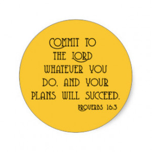 Commit to the Lord Bible Quote Tshirts Round Stickers