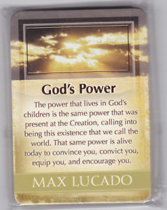 ... Cards, God's Power by Max Lucado, Christian Bible Scripture Verse