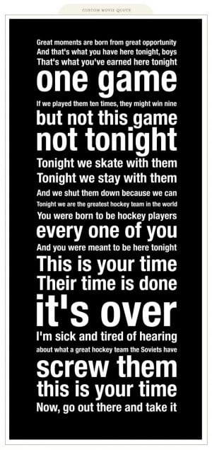 Miracle on Ice and the quotes from Herb Brooks (like this one) can be ...
