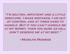 Self-Worth #quote #monroe