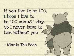 Winnie The Pooh Quote To Piglet On Not Living a Day Without Him
