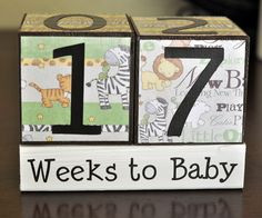 Countdown to Baby Blocks. via Etsy.