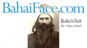 Baha'i Flashmob Logo, Blue Baha'u'llah