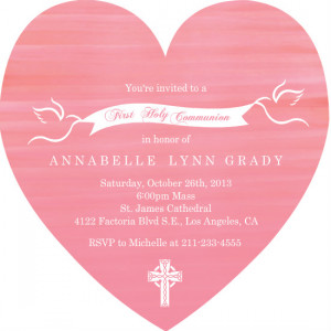 First Holy Communion invitation by PurpleTrail.com.