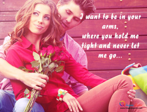 want to be in your arms Love Quotes