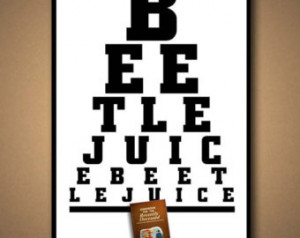 BEETLEJUICE Eye Chart Poster