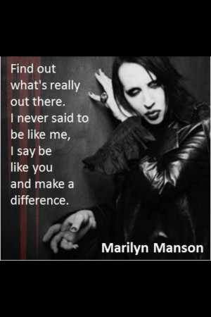 Marilyn Manson. This man is incredible and I can't wait to see him in ...