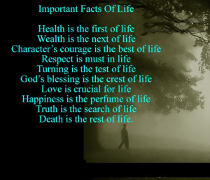 life Character's courage is the best of life Respect is must in life ...
