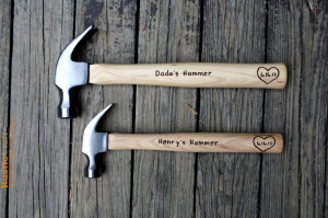 Father & Son Personalized Hammer Set - Engraved Hammer - Mini Hammer ...