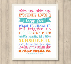 Sugarboo Photobox Collection Chin up chin up Charlotte 39 s Web Quote