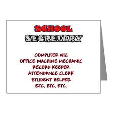 School Sec. Duties Note Cards (Pk of 10) for