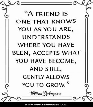 Shakespeare quotes on friendship