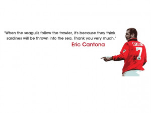 Eric Cantona Seagulls Quote Wall Sticker