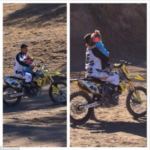 Controversial: Carey Hart has come under fire for riding his bike with ...