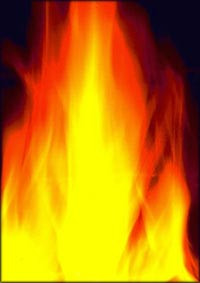 Motivational quotes: Orange flame, burning fire.