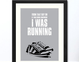 Running Quote Typographic Print | A vailable Framed or Unframed ...