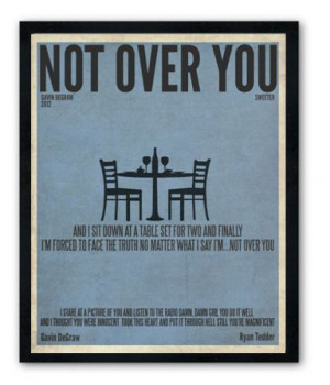 Not Over You / Gavin DeGraw / Lyric / DIGITAL Minimalist Typography ...